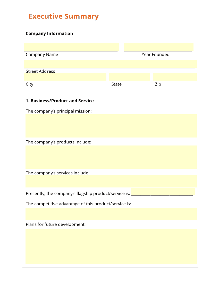 43 Free Executive Summary Templates In Word Excel PDF