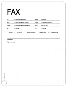 21 Free Fax Word Template Word Excel Formats