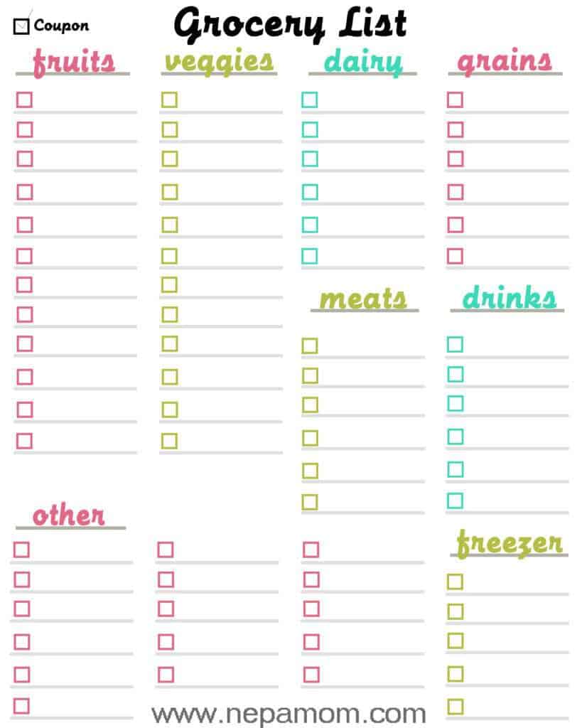 Grocery List Template Free Formats Excel Word My XXX Hot Girl