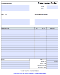 31+ Free Purchase Order Templates In Word Excel Pdf