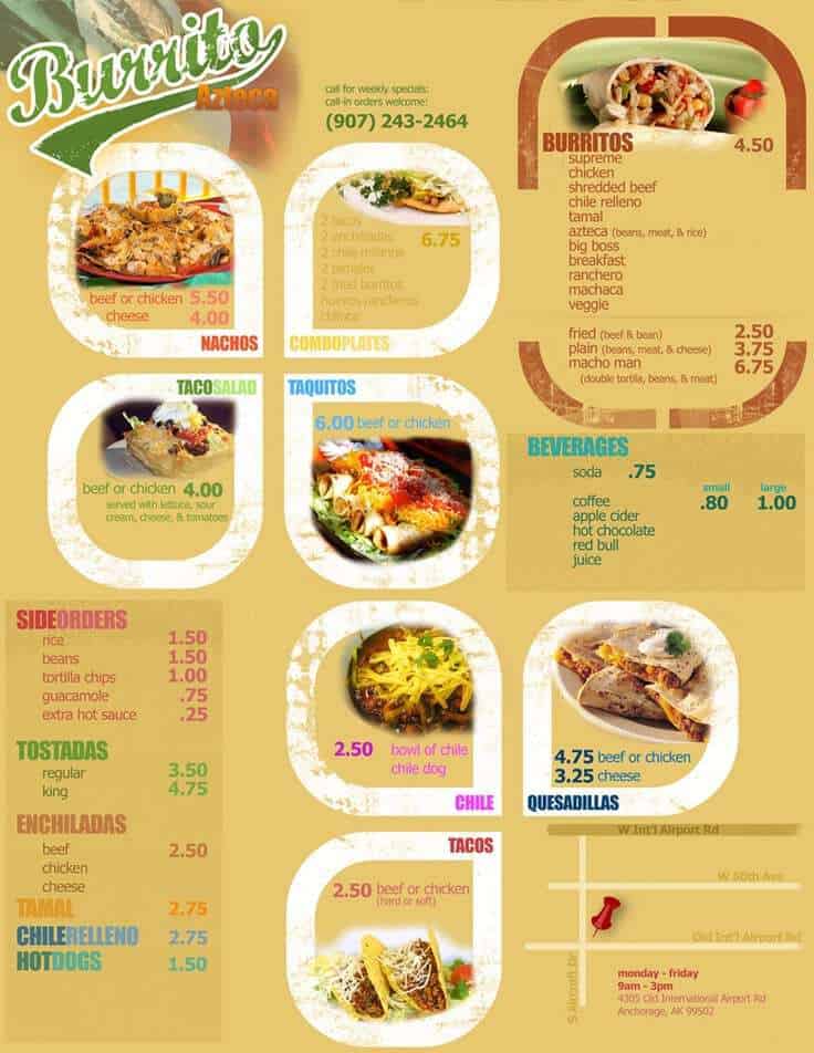 menu sample 16.41