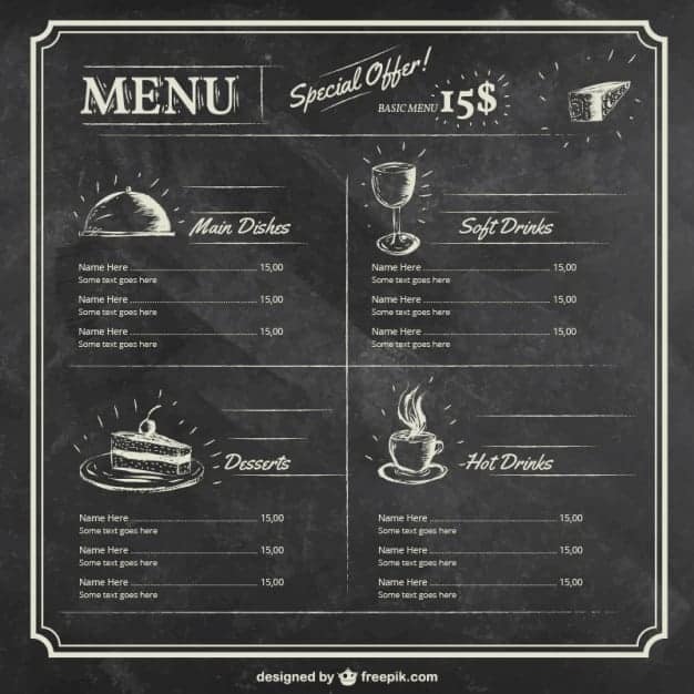 menu sample 1641