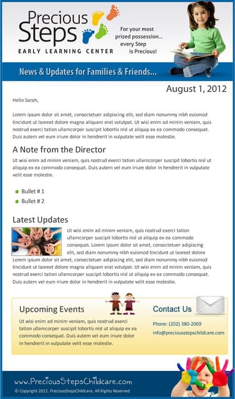 newsletter sample 761