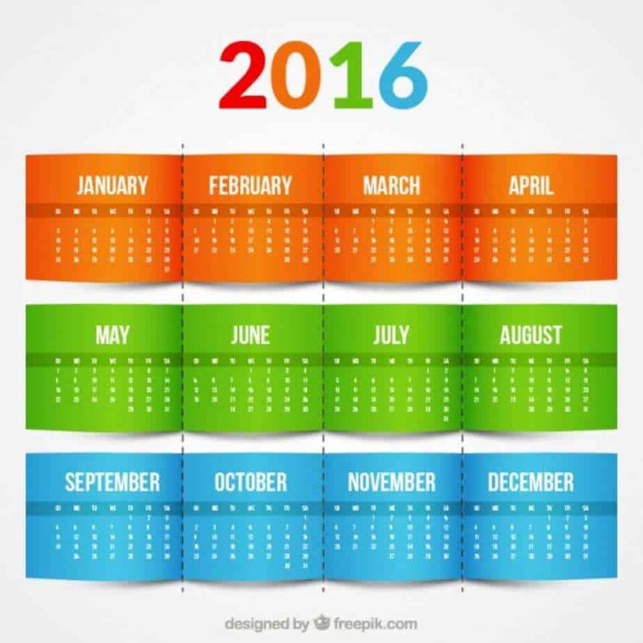 20  Free Office Calendar Templates for 2016 Word Excel PDF