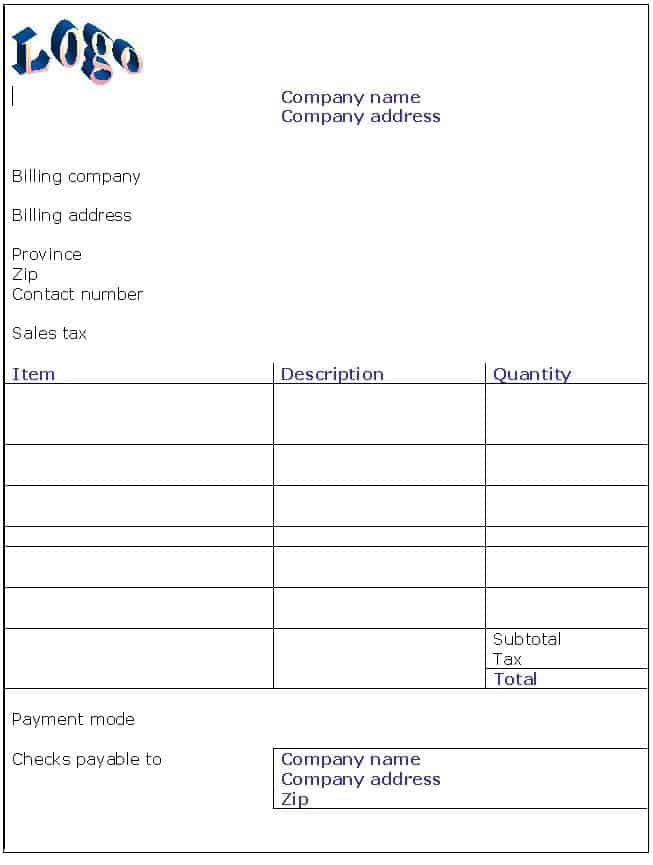 service invoice sample 11.1