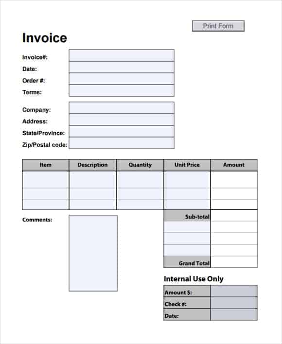 service invoice sample 19.461