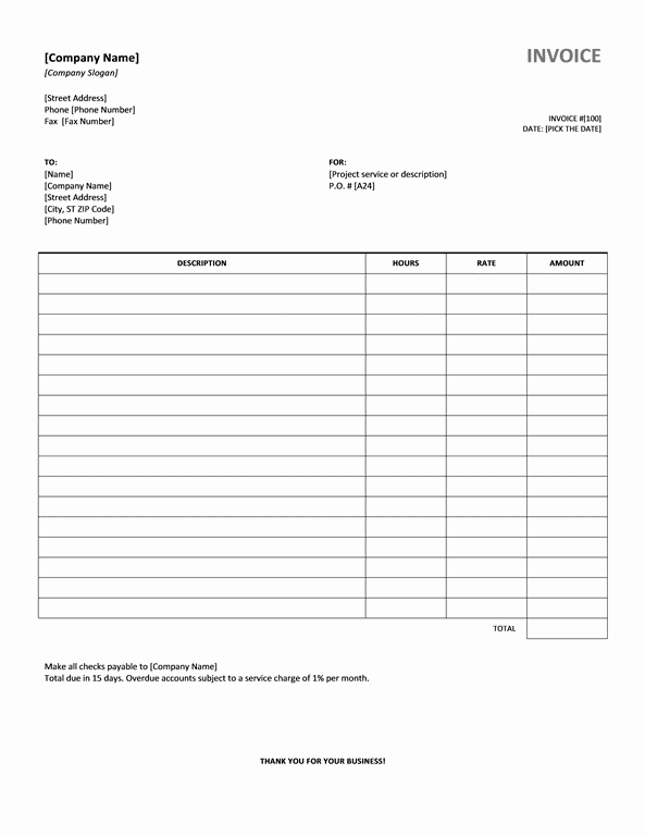 service invoice sample 74