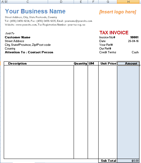 service invoice template 1641