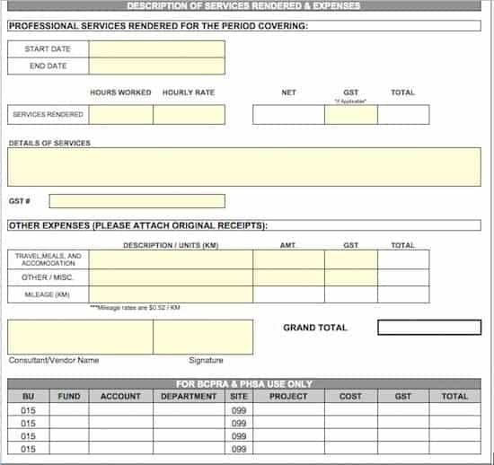 service invoice template 641