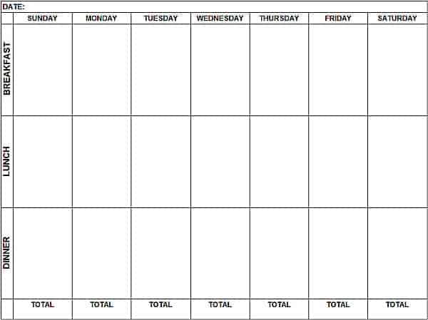 weekly schedule sample 12.641