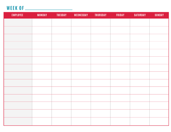 weekly schedule sample 21.46