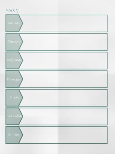 weekly schedule sample 79461