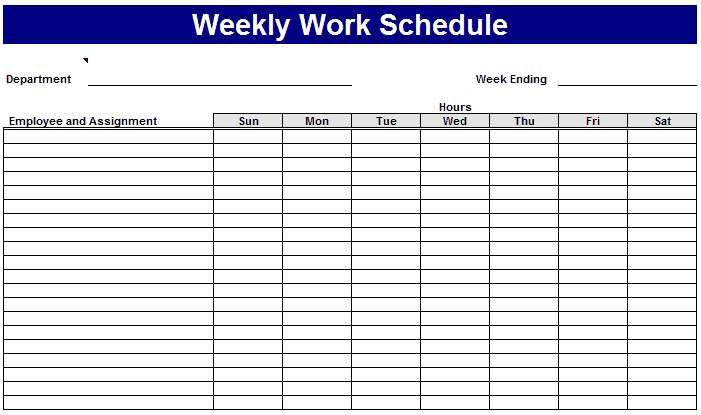 weekly schedule template 3946