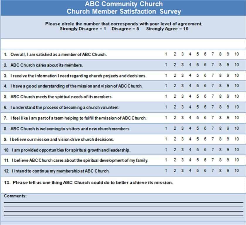 Free 12 Sample Satisfaction Survey Forms In Pdf Excel Word Bank2home