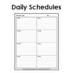 daily schedule template microsoft word