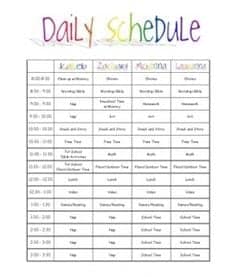 daily schedule example