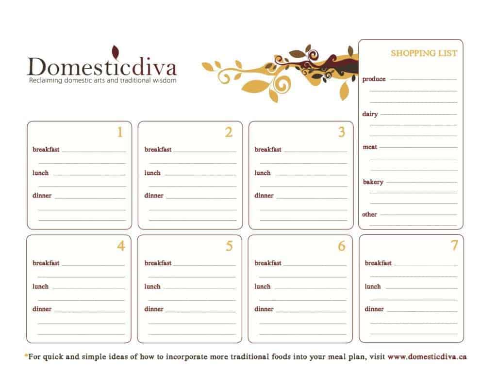 menu planner sample 10.461