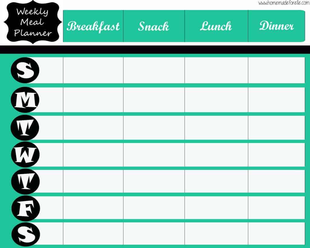 menu planner sample 5461