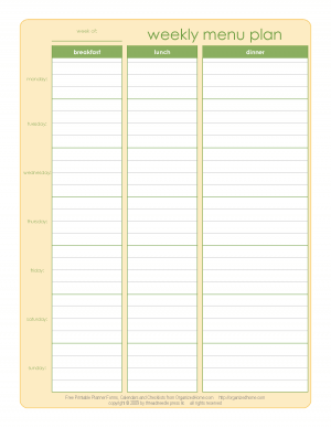 menu planner template 3641