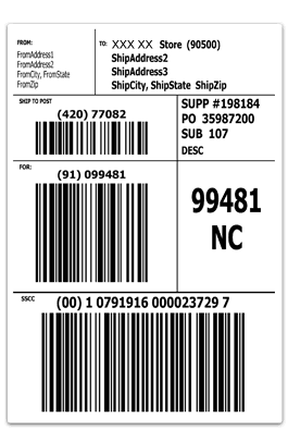 shipping label sample 5641