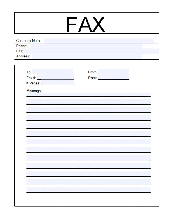 Fax Cover Sheet sample 16.1