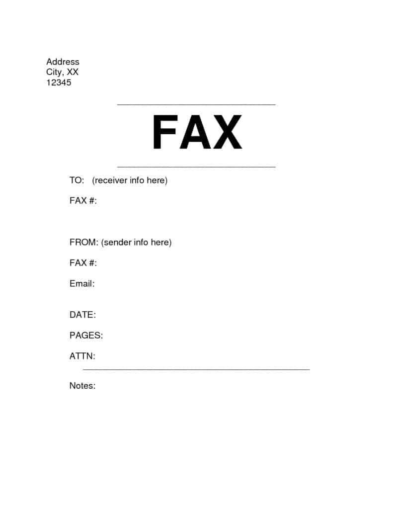 Fax Cover Sheet sample 8974