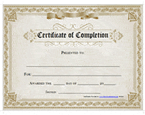 Free Certificate of Completion Template 5941