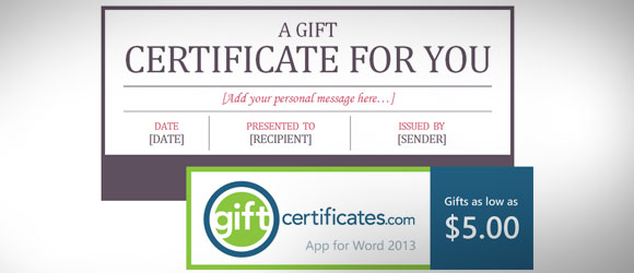 Free Gift Certificate Template 4941