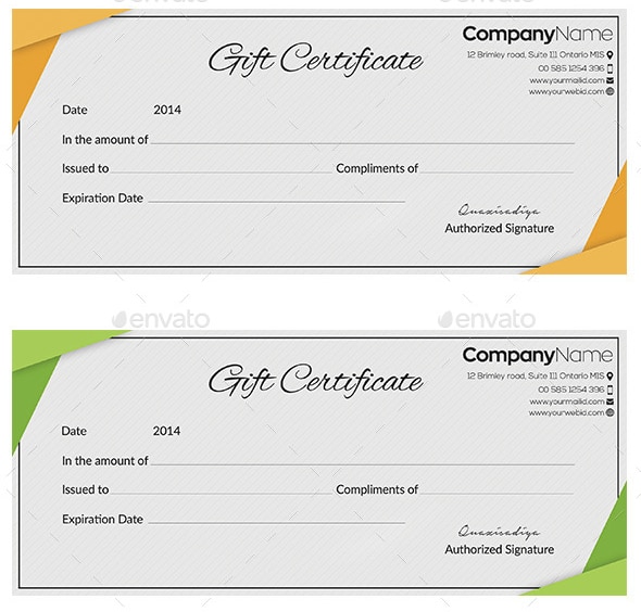 Free Gift Certificate sample 1641