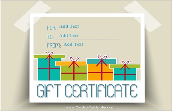 Free Gift Certificate sample 2941