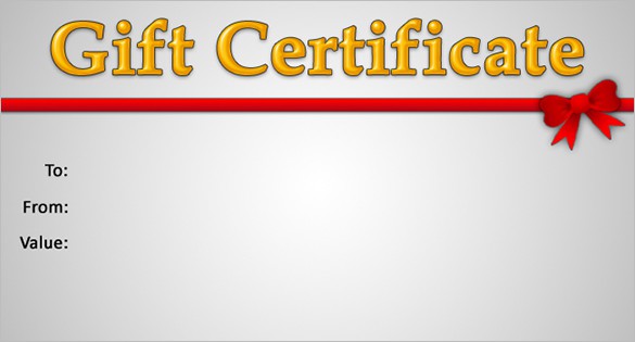 Free Gift Certificate sample 5941