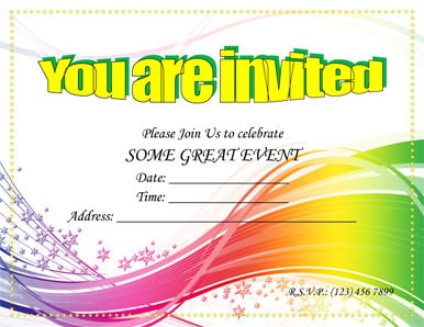 Free Party Invitation Template 19741