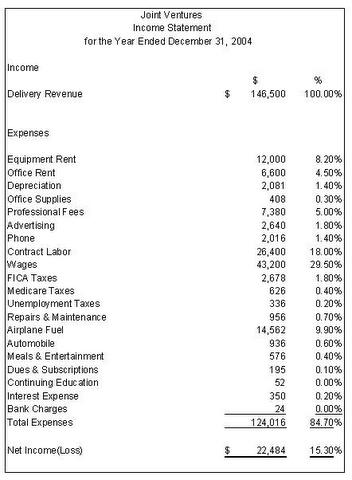 Income Statement sample 2941