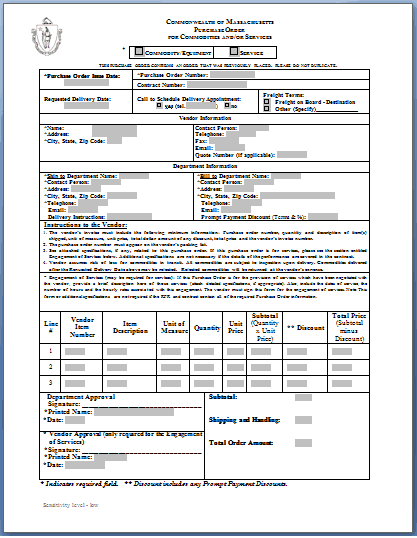 Purchase Order Templates 5941