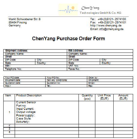 Purchase Order Templates 8941