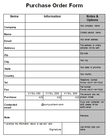 Purchase Order Templates 9941