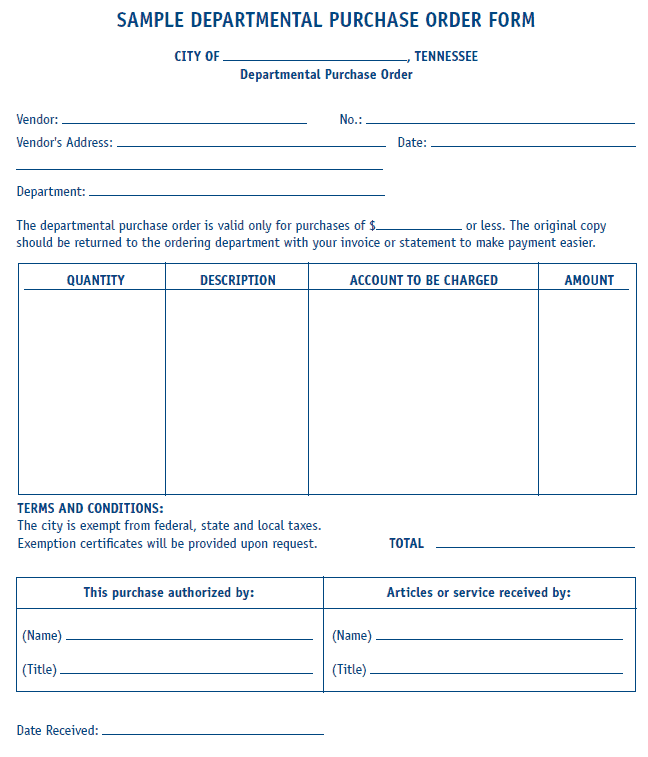 Purchase Order sample 19.164