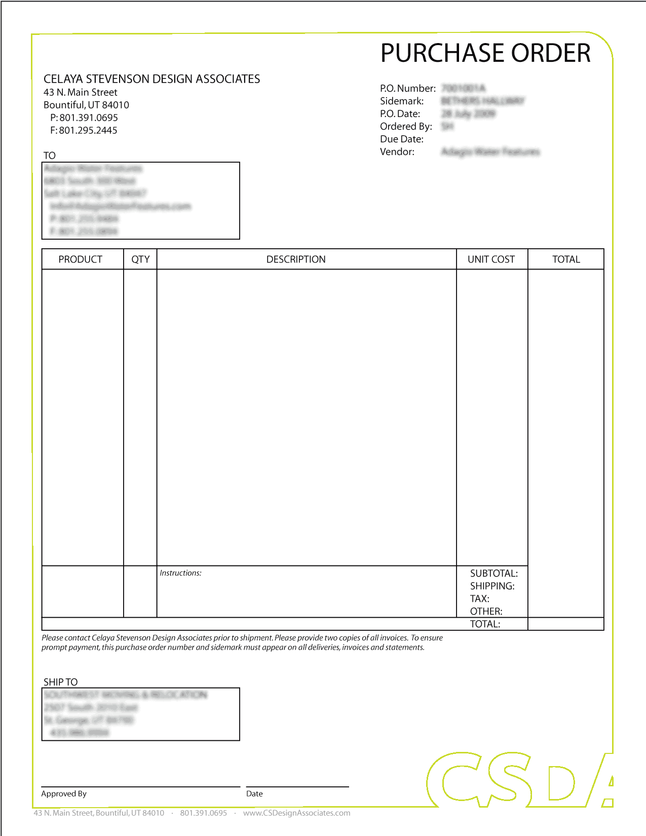 Purchase Order sample 28.9641