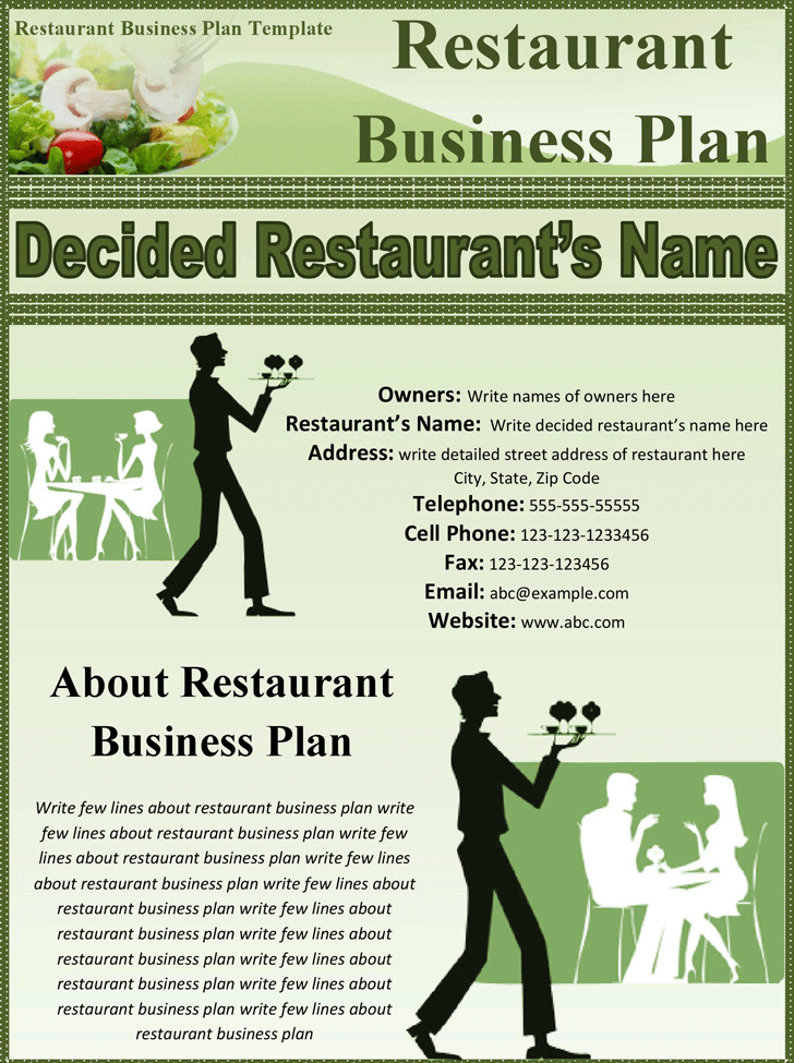 21 Free 32 Free Restaurant Business Plan Templates Word Excel Formats