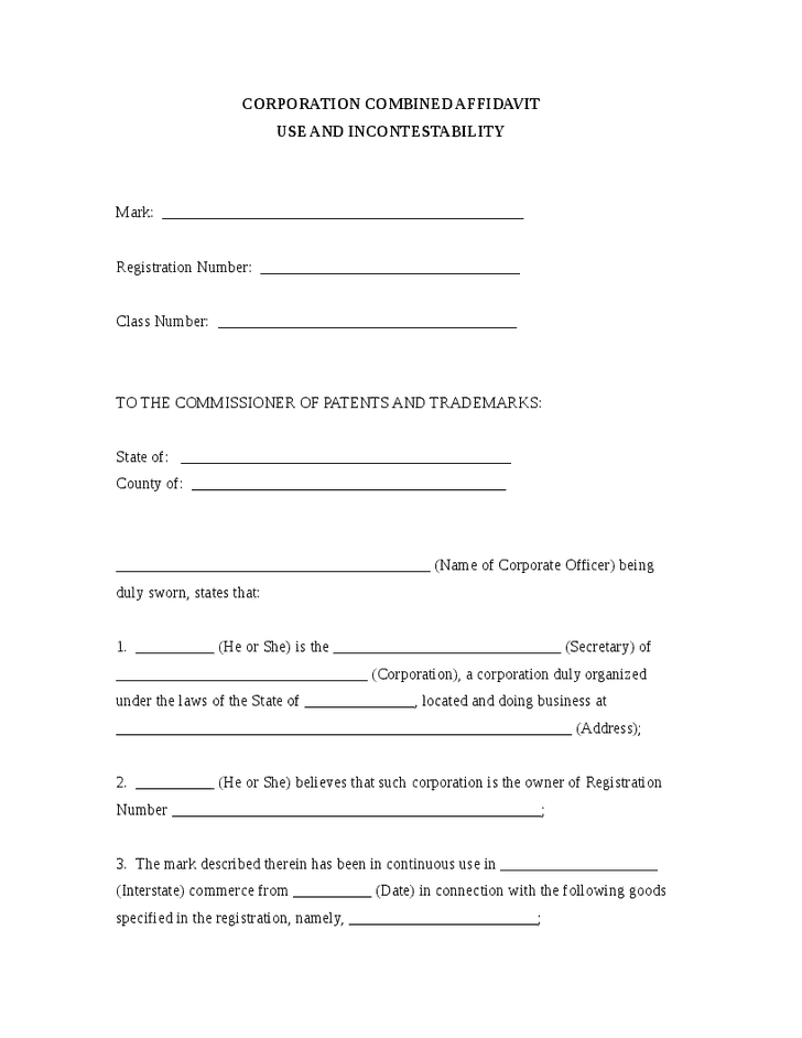 Free Template Affidavit - Templates Printable