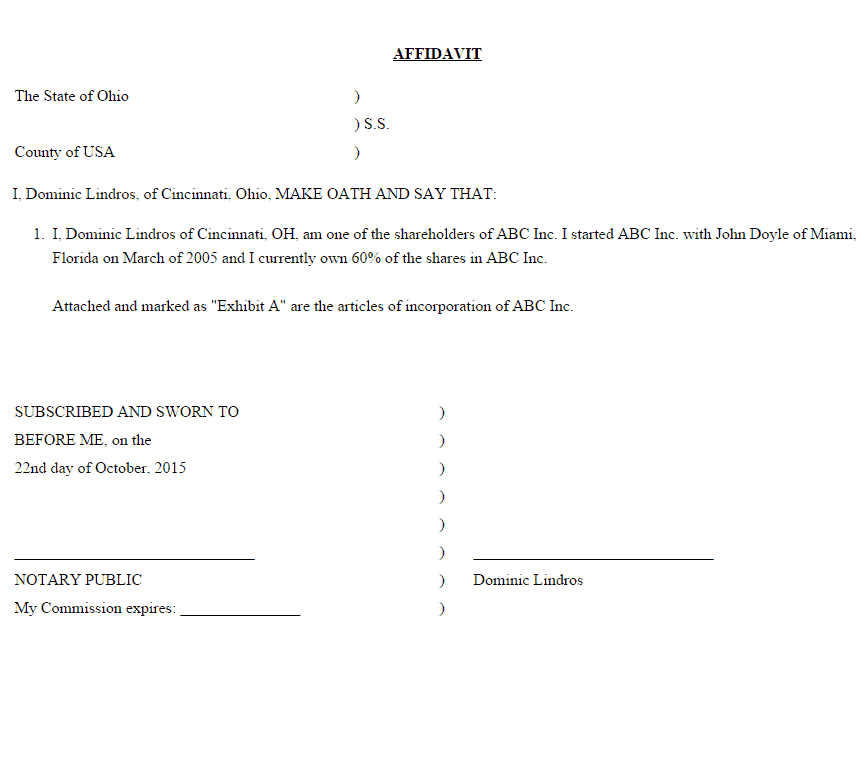 33+ Free Affidavit Form Templates in Word Excel PDF