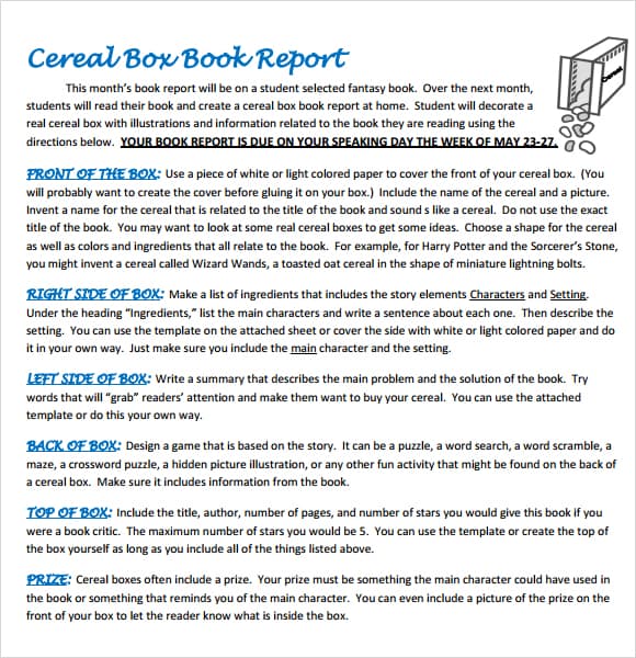 book report example 27.941