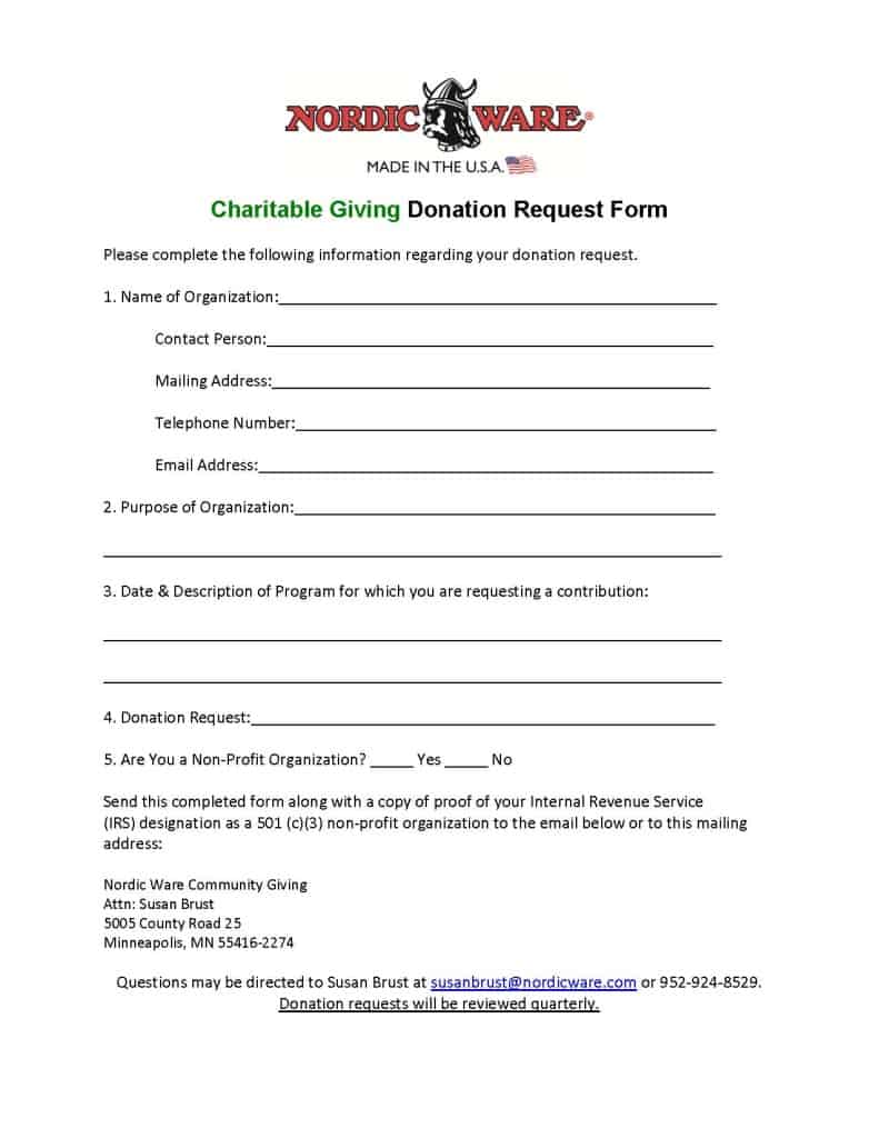 21 Free 36 Free Donation Form Templates Word Excel Formats