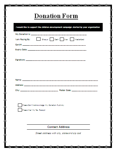 36+ Free Donation Form Templates In Word Excel PDF