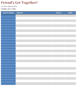 21+ Free 41 Free Guest List Templates - Word Excel Formats