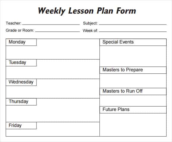 21+ Free 41+ Free Lesson Plan Templates - Word Excel Formats