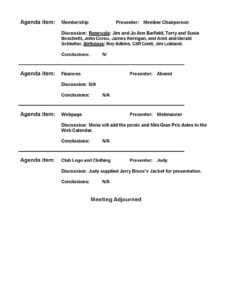 meeting minutes template
