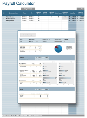 payroll template 49741