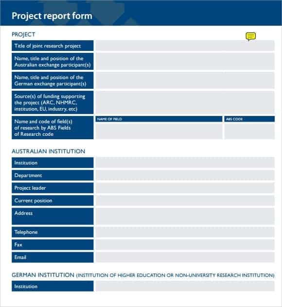 Project Report Template Free Formats Excel Word Gambaran