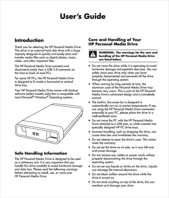 Template For User Manual In Word